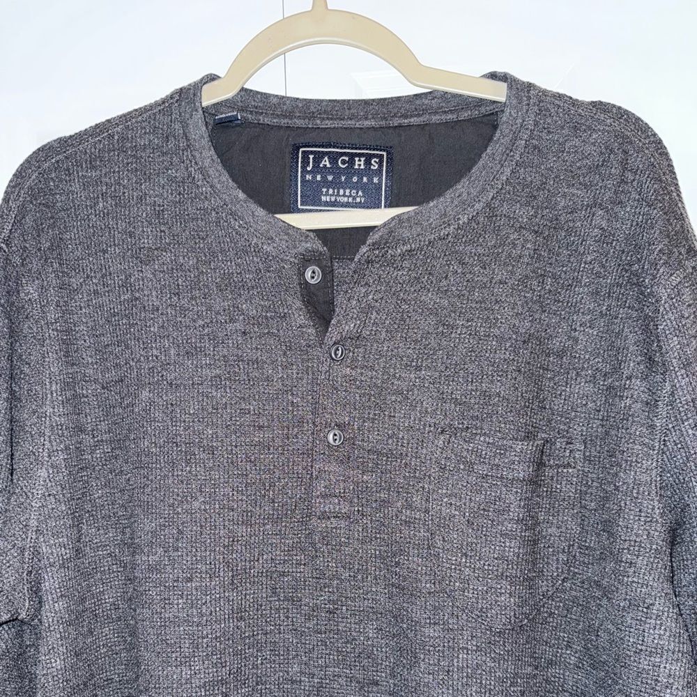 JACHS MENS LONG SLEEVE GRAY SHIRT Size XL - Picture 4 of 6